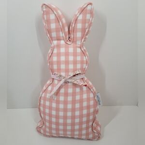 Easter Rachel Ashwell SHABBY CHIC Cottage Pink Plaid Bunny Rabbit Pillow